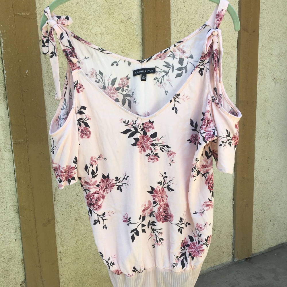 Kendall & Kylie Pink Floral Bodysuit